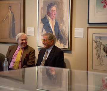 Everett Raymond Kinstler and Tony Bennett at the Norman Rockwell Museum