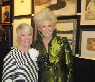 Gaile Snow Gibbs (l), President of the Catharine Lorilllard Wolfe Art Club and Dianne Bernhard (r), President of the National Arts Club at the 116th Annual Open Exhibition Benefit Reception at the National Arts Club, NYC.