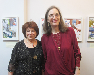 Gail Levin and Susan Phillips at the N.A.W.A gallery