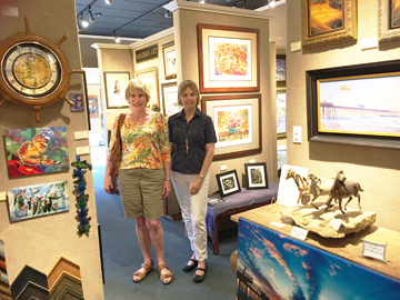 Heidi Robertson and Sherie Burgher, VP of Gallery Operations at The Seaside Gallery in Pismo, CA
