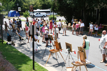 Record numbers of people attend the annual quick draw competition during Plain Air Easton (MD)