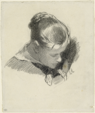 Honoré Daumier Head of a Young Woman Turned Three-Quarters to the Right 