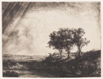 Rembrandt van Rijn (1606–1669) Landscape with Three Trees,
