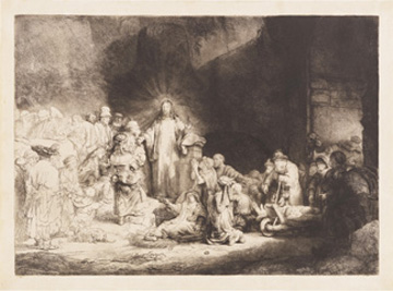 Rembrandt van Rijn (1606–1669) Christ Preaching (The Hundred Guilder Print