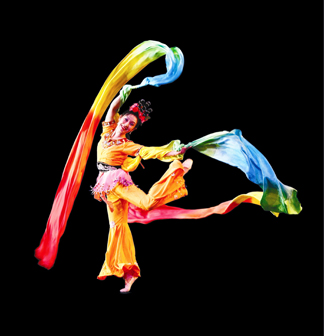 A traditional Chinese ribbon dance from Nai-Ni Chen Dance company  photo by Carol Rosegg