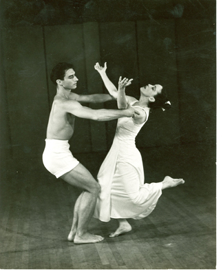 First duet for Martha Graham and Erick Hawkins in Graham’s American Document (1938)