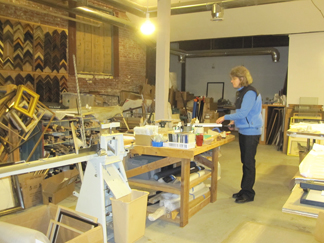 Renée Burgevin, owner of Atelier Renée Fine Framing  in Red Hook, NY