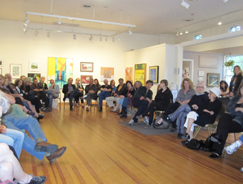 Attendees to the Woodstock Artists Association Museum's Salon