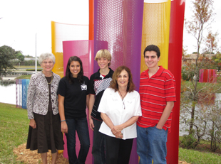 Shelley Parriott at her exhibit at the Coral Springs Museum of Art