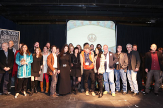 2012 Woodstock Film Festival Maverick Awards Gala Photo credit: Anjali Bermain — with Steve Savage, Meera Ghandi, Brian Kiernan Devine Jr, Amy Devra Gossels, Tim Blake Nelson, Isil Bagdadi, Meira Blaustein, Jonathan Demme, Gary Springer, Todd Wider and Bob Berney.