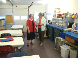 Bertha Rogers and Cornelia Seckel in the Literary Workshop at Bright Hill Center, Treadwell, NY