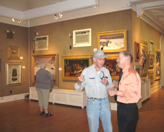 Gary Erbe at his exhibit at the Salmagundi club, NYC