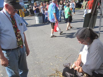 cornelia Seckel at the garlic festival