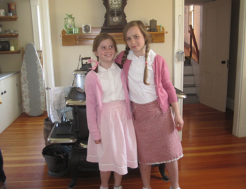 The Muise daughters in their home on Burnt Island