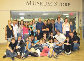 Mikhail Baryshnikov (standing center)with Actors and Dancers from the Baryshnikov Art Center, NYC