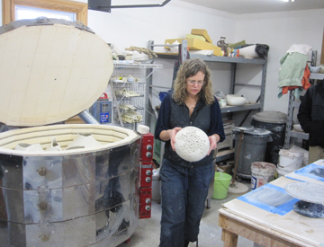 Kate Tremel in her studio