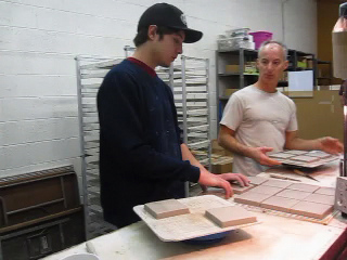 glazing preparation at  Motawi  Tileworks