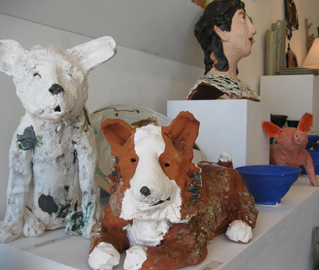 Terra Cotta dog portraits