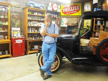 Larry Singleton, is in charge of acquiring the thousands of antiques that decorate each of the over 650 Cracker Barrel stores