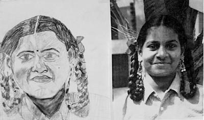 Priyadarshini's Photo and Self-portrait~  6th Standard