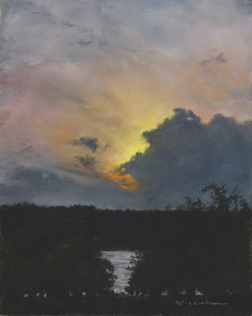 Pastel painting by Marlene Wiedenbaum Hudson River Preserve