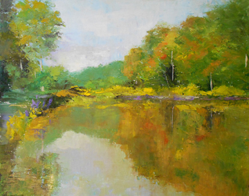 Still Pond painting by Kari Feuer