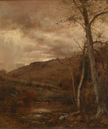 “Fickle Skies of Autumn”, c. 1888 Oil on canvas 24 x 20 1/8 in. The Century Association, New York 