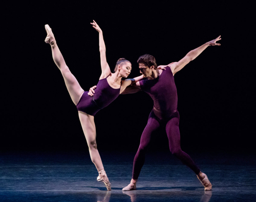 Unity Phelan and Zachary Catazaro in Polyphonia. © Paul Kolnik