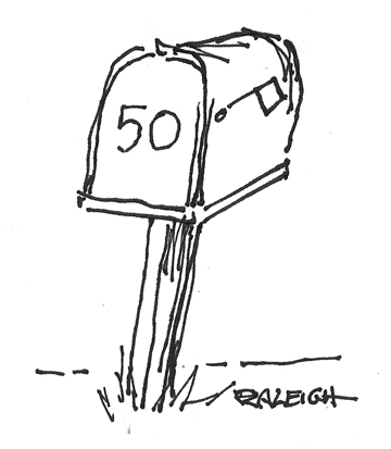 Milbox drawing by Henry P. Raleigh