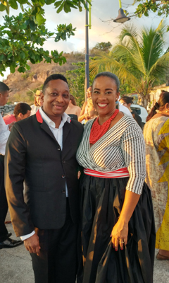 Conductor Marlon Daniel and Soprano Coretta Jean-Alexis Moueza post afternoon prelude concert