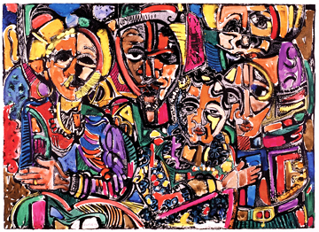 Spirits Watching by David C. Driskell